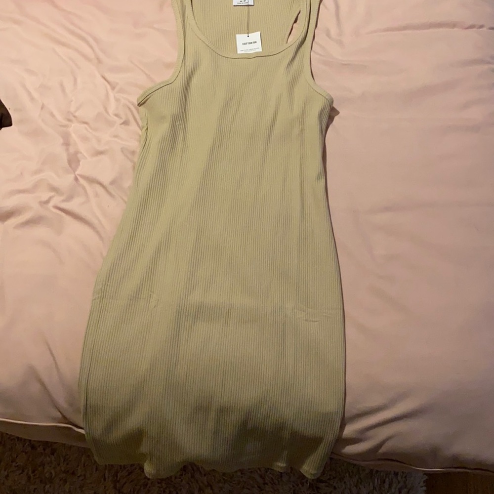 Tan fitted dress